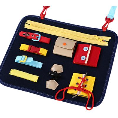 China Modern Reliable Quality Learning Board Early Learning Skills Basic Activity Board Toy Learn To Dress Educational Toy for sale