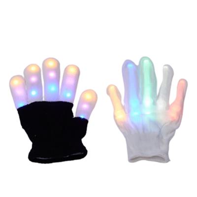 China Festival Gloves Finger LED Fashional Light and Creative Flashing Decorative Luminous Gloves for sale