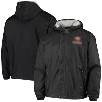 China Polyamides Waterproof Windbreaker Jacket Full-zip Jacket Black for sale