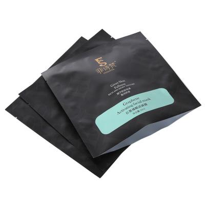 China Frosted Matte Facial Mask Packaging Bag Composite Aluminum Plating Bag With Zipper for sale