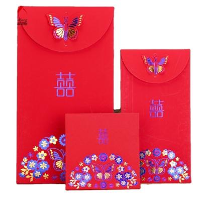 China Goldfolie CMYK Custom Rotpackpapier Chinesische Hochzeit Rotumschlag zu verkaufen