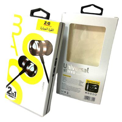 China CMYK / Pantone Electronics Packaging Box Hanging Earphone Packaging Box for sale