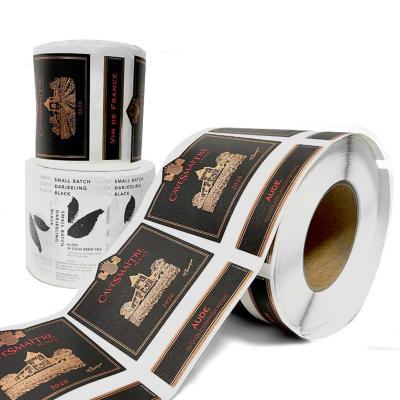 China Self Adhesive Printing Waterproof Sticker Label For Vodka Wine Bottle for sale