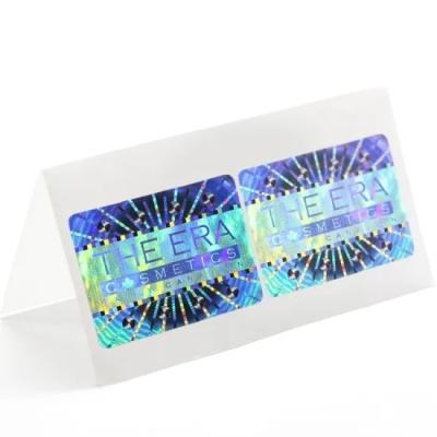 China Colorful Laser PET Holographic Adhesive Sticker Label For Security And Personal Care for sale