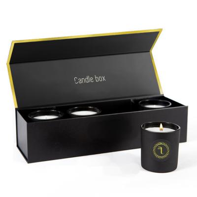 China Votive Candles Gift Paper Boxes Set with Custom Shape Luxury Candle Gift Packaging Box for sale