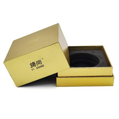 Cina Esemplare gratuito Bottine regalo in cartone d'oro personalizzate per l' imballaggio per la cura della pelle e personalizzate in vendita