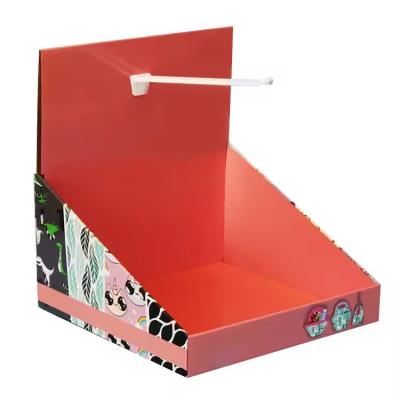 China Eco Friendly Socks Scarf Display Case Custom Cardboard Countertop Display Boxes for sale