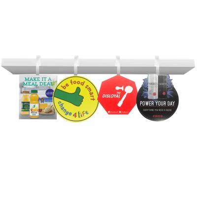 China Aluminium Retail Shelf Wobblers A4 Display Wobbler Sticker For Hanging Label for sale