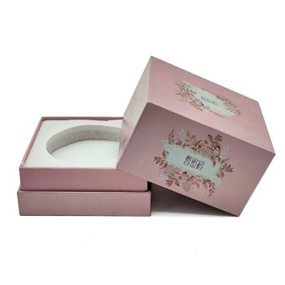 Chine Boîte-cadeau en papier de luxe Emballage de conception personnalisée Pour les cosmétiques de soins de la peau Ensemble de couvercle et de base Boîte pour emballage de bouteille de soins de la peau à vendre