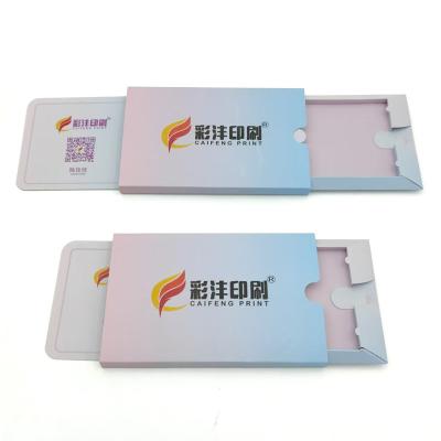 China Custom Logo Printed Craft Kleines Geschenkfach Schubladen Schiebepapierboxen Verpackung Weißpapier Schiebe Schubladen Schmuck Geschenkfach zu verkaufen