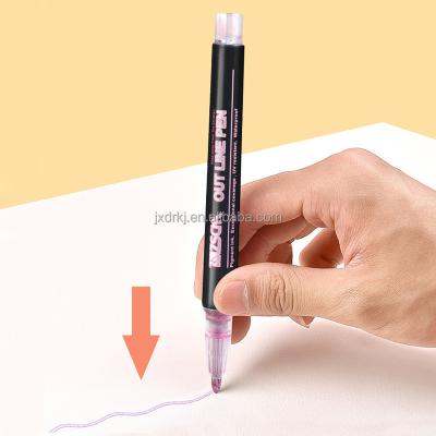 China Painting 120 Unique Colors Flexible Dual Tip Art Marker Nylon Brush Tip Hook Line Pen Watercolor Brush Pens for sale