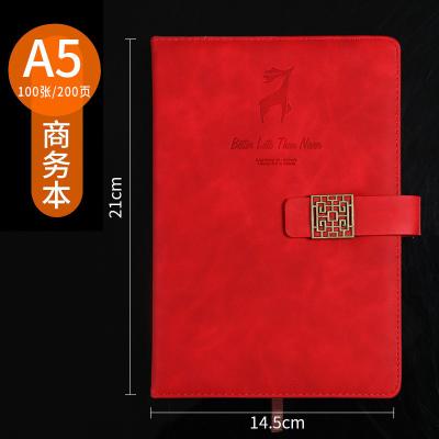 China Factory low price hardcover A5 size business logo custom leather magnetic notebook diary low price buckle calendar monthly calendar for sale