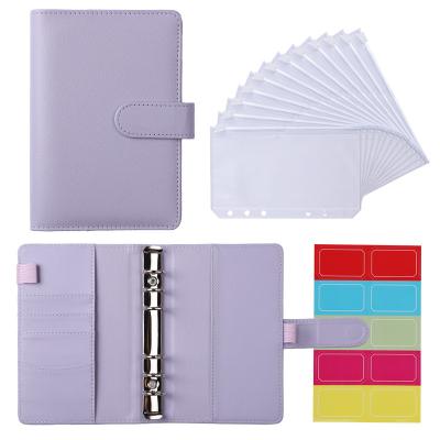 China A6 Hardcover Book Cash Planner Binder Envelopes with Custom Budget Zipper Folder Bag Binder for Money for sale