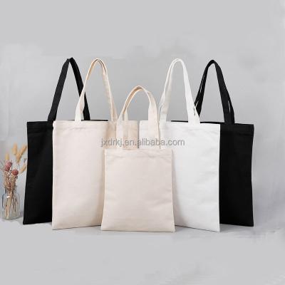 China Fashion Blank Customized Canvas Sublimation Tote Bags For DIY Craft Heat Transfer Printing for sale