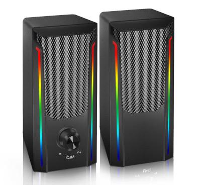 China Yes USB Powered Bass Clear Stereo Sound RGB Gaming Speakers Volume Control Multimedia Speaker For PC Gamer Desktop for sale