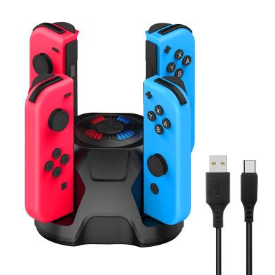 China ABS 4 Port Charger Dock Holder Fast Charging Station for Nintendo Switch OLED Joy Con Controller for sale