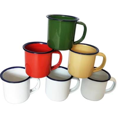 China Food Factory Wholesale Bulk Custom LOGO Printing Promotion Sublimation Enamel Coating Coffee Mug for sale