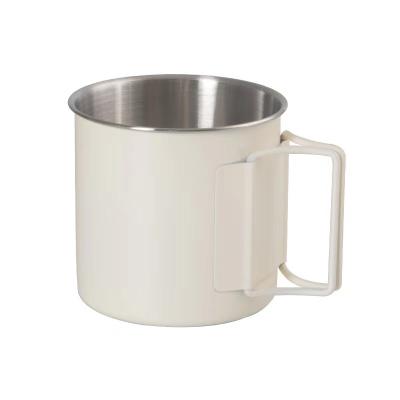 China High Quality Camping Food Mug Coffee Aluminum Alloy Mug Camping With Handle for sale