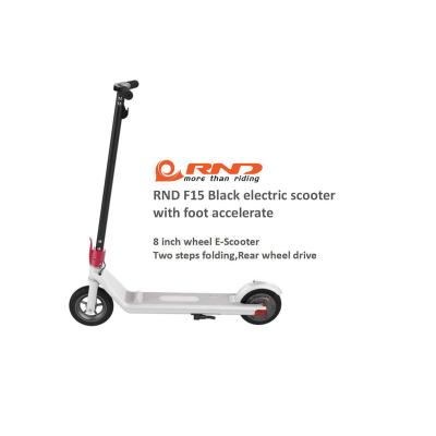 China Newest RND F15White unisex electric scooter, 8 inch wheels, 350w motor, foldable and lightweight for adults for sale