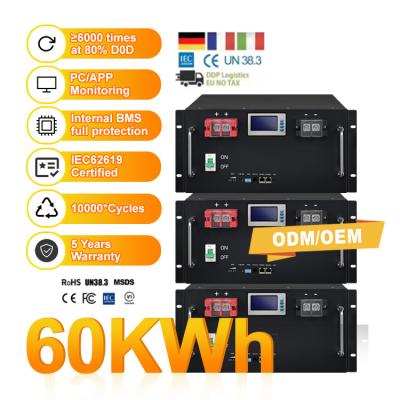 China CAN-communicatiepoort 51.2V 100Ah 150Ah 280Ah LiFePO4-batterij voor zonne-energiesysteem Te koop