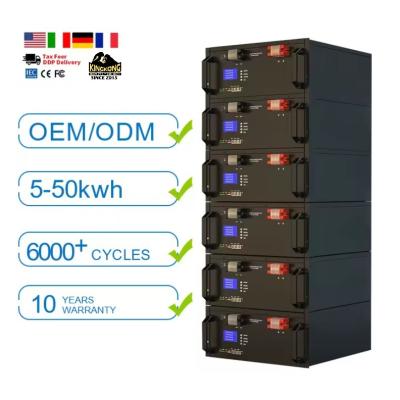 China Cycle Life 6000 Times 51.2V 300ah 100Ah Lifepo4 Lithium Ion Batteries For Solar Power for sale