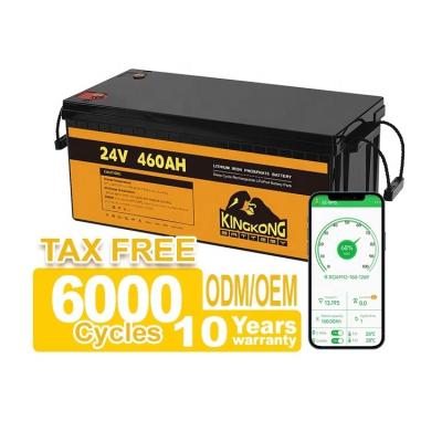 Chine 24V 50Ah 60Ah 100Ah 200Ah 230Ah 300Ah 400Ah 460Ah Fer Lithium LifePo4 Batterie avec BMS à vendre