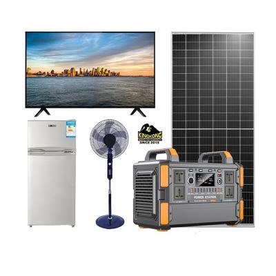 China 500W/1KW Baterias de lítio Gerador de sistema de energia solar portátil para TV e luzes domésticas à venda