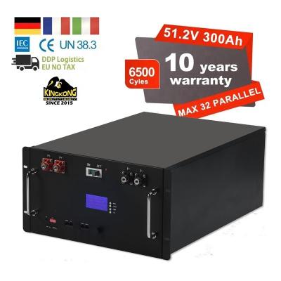 China OEM 51.2V 15Kwh Inverter Solar LFP4 LiFePO4 Bateria 48V 300Ah para Paralelo Max 32 Paralelo à venda