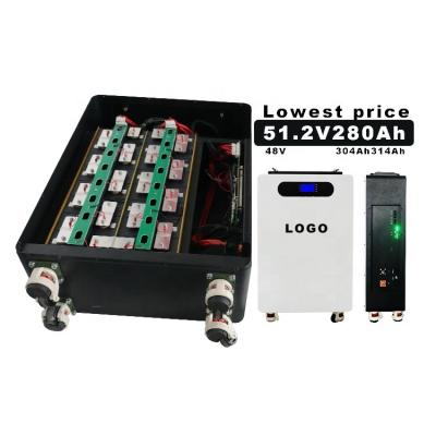 China 24V 48V 230AH 280AH 16s DIY-batterijbox voor op maat gemaakte OEM-box 15kwh Lifepo4 batterij Te koop