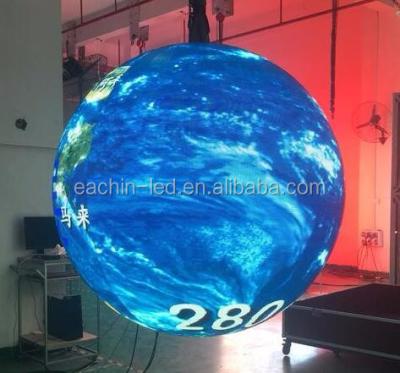 China Full Color 360 Degree Hotel Ball Led Sphere Display Led Video Display Screen / Sphere Full Color Sphere Ball Led Display for sale