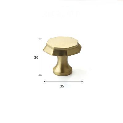 China Gold Modern Brass Single Handle Drawer Pull Hole Cabinet Cupboard Cabinet Solid Copper Door Handle for sale