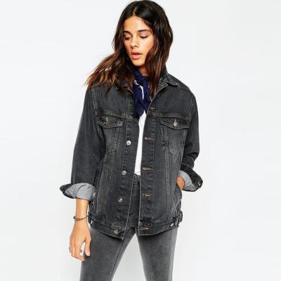 China Factory Price Women Breathable Denim Jacket Cheap Breathable Black Plain Bulk for sale