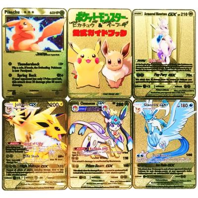 China Shining Anime Card Customization Pokemon Trading Cards Durable Charizard Pokemon GX Playing Cards for sale