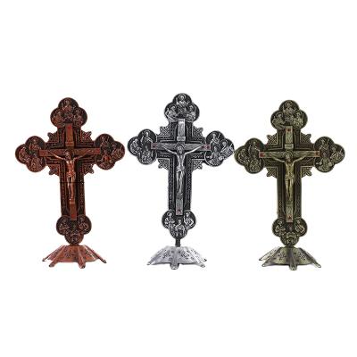 China Religious Cross Crucifix Jesus Statues Crafts Decoration from Europe Diy Jesus Cross Religious Ornaments Home for sale