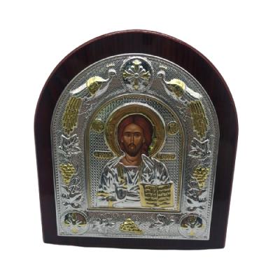 China Europe Jesus Maria Peacock Frame Metal Religious Explosive Ornaments Stainless Steel Religious Ornament for sale