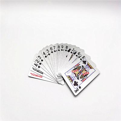 China Bulk Durable Custom Waterproof Plastic PVC Purchasing Aluminum 24k Gold Plated Playing Cards for sale