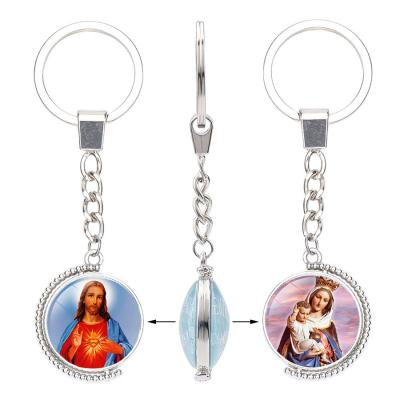 China Durable Custom Icons Religious Religion Christian Ornament Jesus Virgin Mary Key Chain Pendant Key Chain for sale