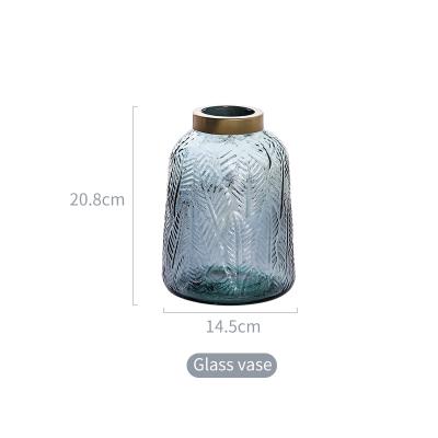 China Minimalist glass vase for home decoration for sale