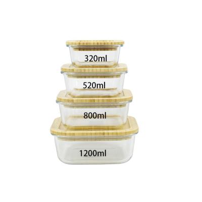 China Microwave/Oven/Freezer Dishwasher Heatable Safe Glass Food Storage Containers With Airtight Lids for sale