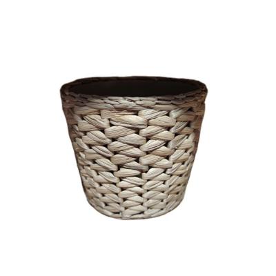 China Eco-friendly Vietnam Water Hyacinth Basket For Storage Plant Pot Extract Sea Grass Storage Basket for sale