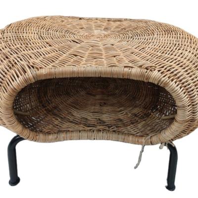 China Modern Rattan Chairs Handmade Handmade - Woven Natural Rattan Furniture Contact Stool Single Storage Rack From Vietnam for sale