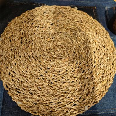 China Durable Wicker Dish Feeder Rattan Place Mat Dish Drying Mats For Kitchen Counter Decoration Dining Table Place Mats Waterproof for sale