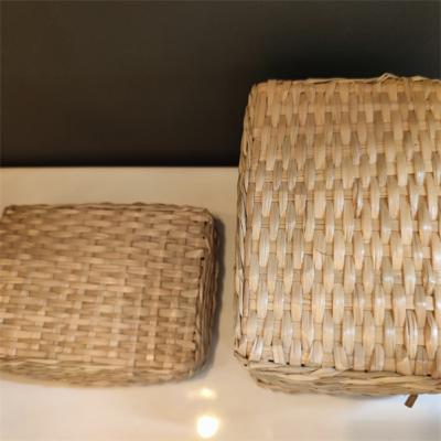 China Sustainable Plastic Storage Basket Gifts Bag Bamboo Rattan Kitchen Stackable Basket for sale