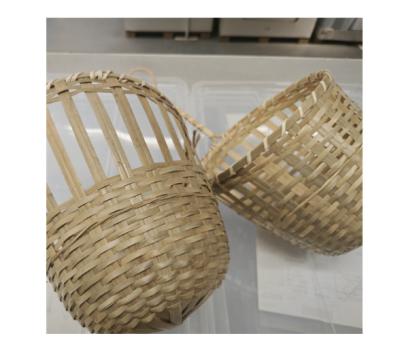 China Wholesale Chinese Sustainable Bamboo Handwoven Bamboo Picnic Basket Steamer Storage Trays Wooden Fruit Basket Sustainable Fruit Basket for sale