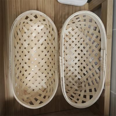 China Bamboo Storage Basket Bamboo Rice Basket Wicker Sustainable Home Mini Bamboo Basket for sale