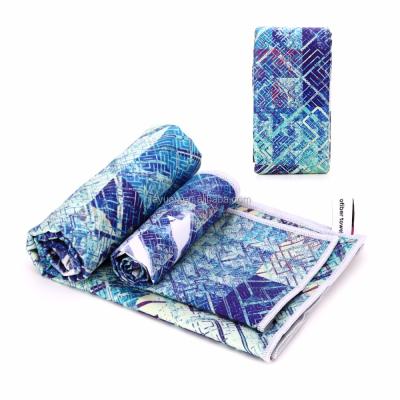 China China Supplier Quick Dry Custom Printed Microfiber Sports Towels With Mesh Bag for sale