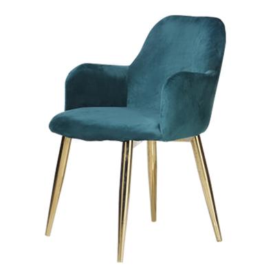 China Berry Velvet Dining Room Chairs Cooling Modern Dining Blue Sliver Black Legs Chair With Seat And Comfortable Gold Tub Brown Fabric for sale