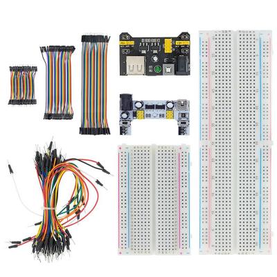 China 3.3V/5V MB102 breadboard power module+MB-102 830 points bread board prototype for arduino MB102 kit +65 jumper wires wholesale for sale