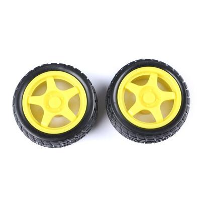 China 1PCS TT Motor Tire Robot Wheel Racing Car Tire Car Rubber Tires Accessories Fit Toy Cars/Robots Rubber Wheel for sale