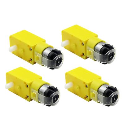 China 1/2/4PCS TTT Motor Smart Car Robot Gear Motor for Arduino DC 3V-6V DC Gear Motor Car Chassis Four Drive Smart Car TT Motor for sale